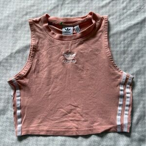 Adidas peach crop top XS
